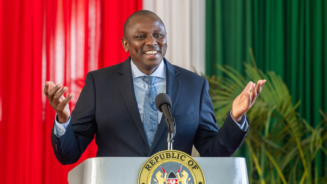 National Assembly Majority Leader Kimani Ichungwa speaking at State House, Nairobi
