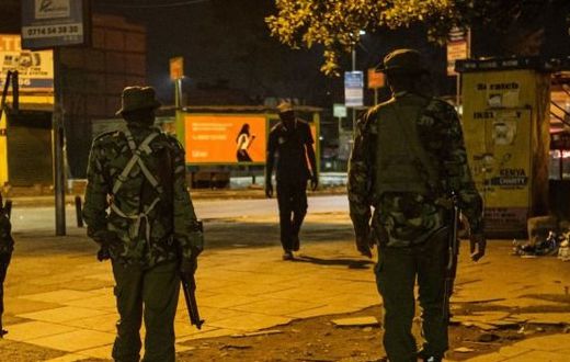 Police conducting a patrol in Nairobi