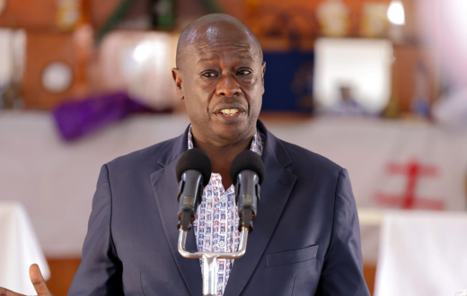 Former Deputy President Rigathi Gachagua speaking during a past church service