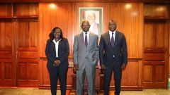 Photo: Deputy Governor Dr. Susan Koech, Governor Dr. Kamau Thugge, and Deputy Governor Mr. Gerald Nyaoma