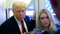 President Donald Trump with Karoline Claire Leavitt