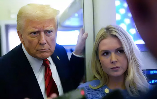 President Donald Trump with Karoline Claire Leavitt