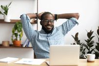 A man in an office