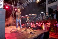 Mbithi 'Kamba Boy' on stage at the British Council Open Day hosted in Nairobi on Februiary 28, 2025