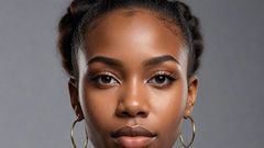 An AI-generated image of a woman with piercings