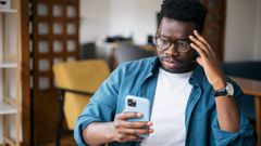 A man using a phone