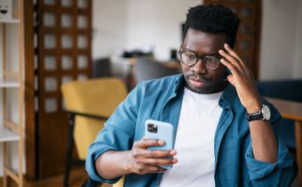 A man using a phone