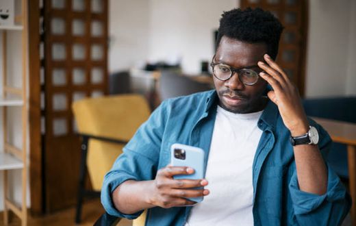 A man using a phone
