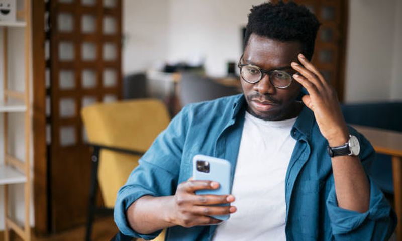 A man using a phone