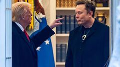 File image of U.S. President Donald Trump and Tesla CEO Elon Musk