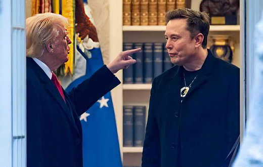 File image of U.S. President Donald Trump and Tesla CEO Elon Musk