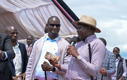 Kapseret MP Oscar Sudi presiding over a funds drive to support the Kapseret Economic Empowerment Programme on Friday, June 6, 2025