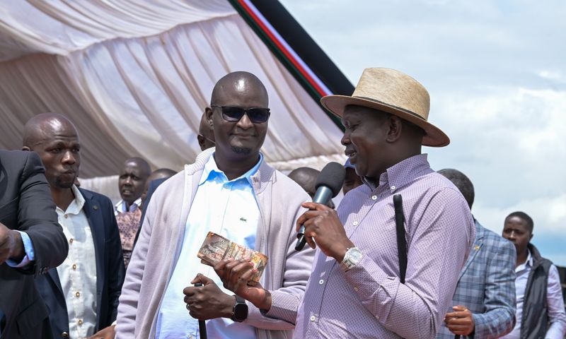 Kapseret MP Oscar Sudi presiding over a funds drive to support the Kapseret Economic Empowerment Programme on Friday, June 6, 2025