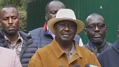 ODM Leader Raila Odinga during a media briefing on July 7, 2025