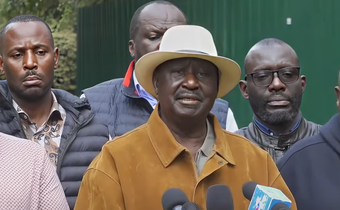 ODM Leader Raila Odinga during a media briefing on July 7, 2025