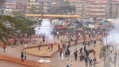 Police clash with protestors in Roysambu