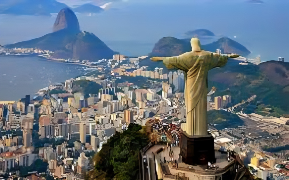 Christ the Redeemer located in Rio de Janeiro, Brazil