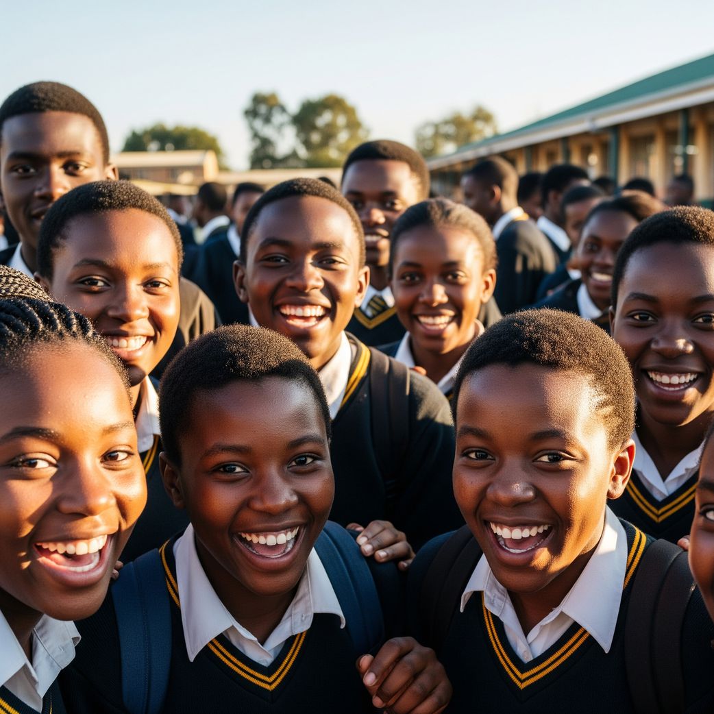 An AI-generated image depicting students in school