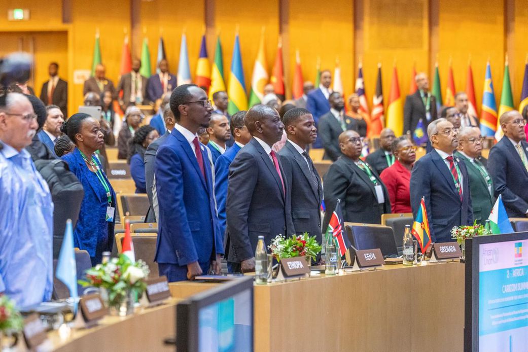 President William Ruto with other Heads of State and Governments at the Africa-CARICOM Summit in Addis Ababa.