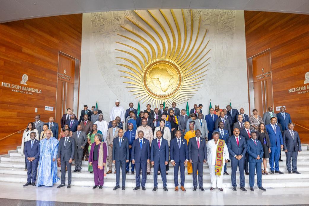 President William Ruto with other Heads of State and Governments at the Africa-CARICOM Summit in Addis Ababa.