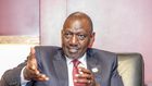 President William Ruto explaining a point when he met  Barbados Prime Minister Mia Mottley on the sidelines of the Africa-CARICOM Summit in Addis Ababa on Sunday, September 7