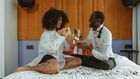 Couple enjoying a meal in a hotel room [Image: Pixels]