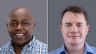 A collage of incoming Naivas CEO Andreas von Paleske and outgoing Managing Director David Kimani