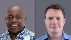 A collage of incoming Naivas CEO Andreas von Paleske and outgoing Managing Director David Kimani