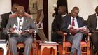 The late former President Daniel Moi with William Ruto at a past event