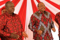 President Uhuru Kenyatta speaking during a Jubilee Grassroots leaders meeting in Muranga