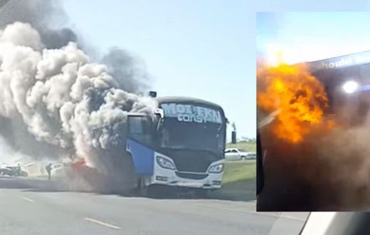 Scores escape death after Modern Coast bus catches fire in Gilgil