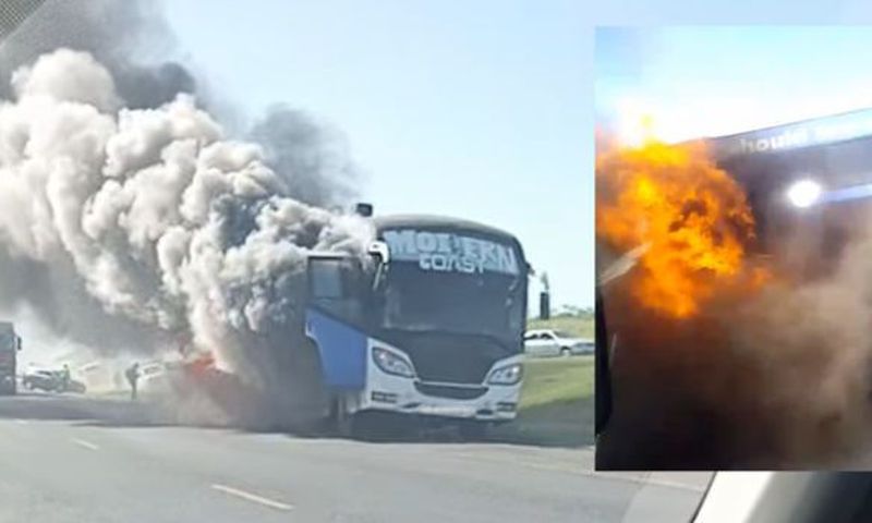 Scores escape death after Modern Coast bus catches fire in Gilgil