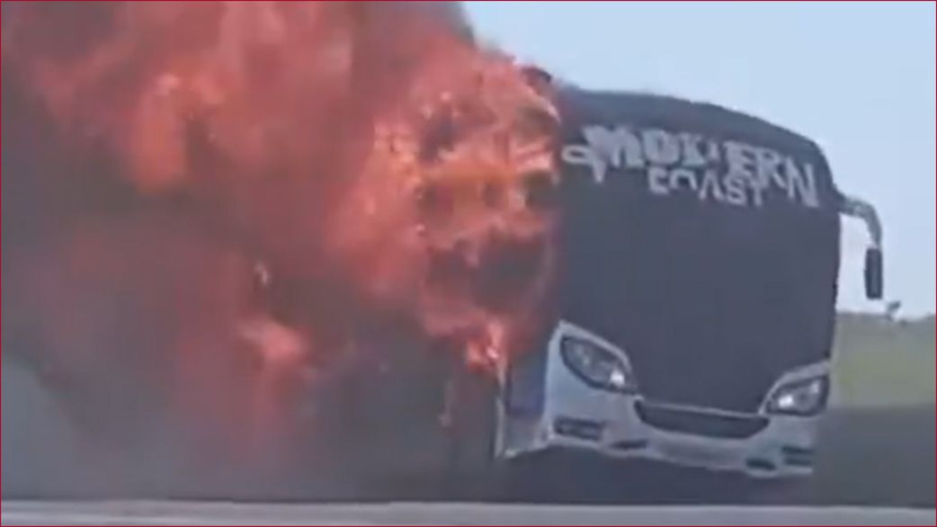 Scores escape death after Modern Coast bus catches fire in Gilgil