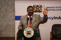 Foreign Affairs CS Musalia Mudavadi speaking during a past event