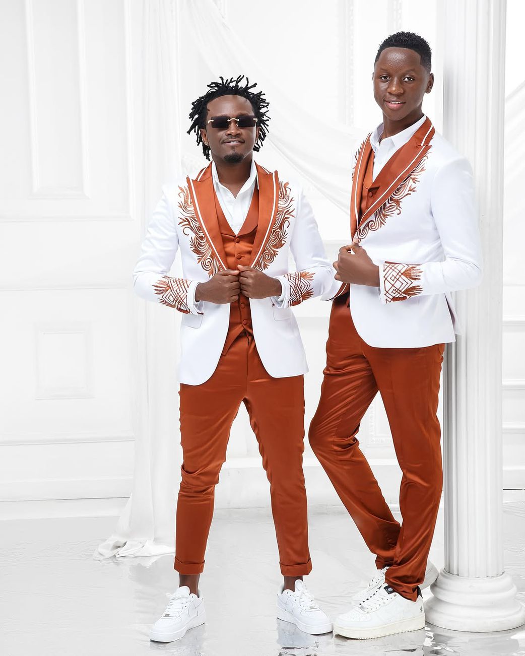 Morgan Bahati with his dad Kevin Bahati