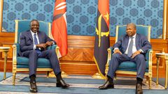 President William Ruto meeting with President João Manuel Gonçalves Lourenço of Angola