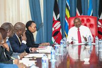 Deputy President Kithure Kindiki chairs a meeting at his official residence in Karen