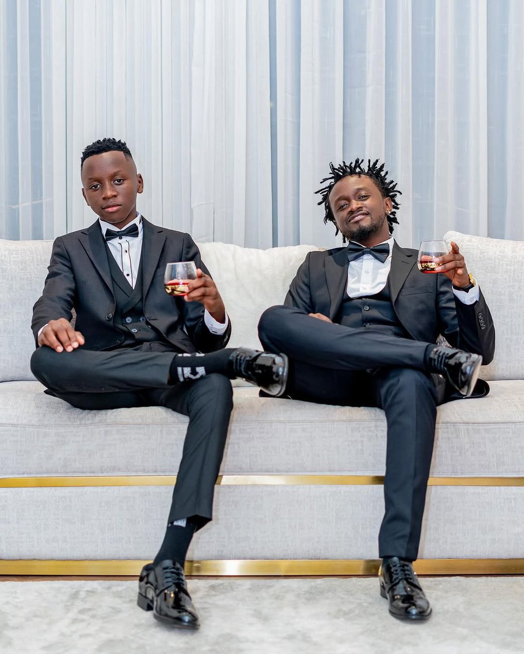 Morgan Bahati with his dad Kevin Bahati