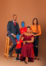 Veronicah Athiga with her husband and their children