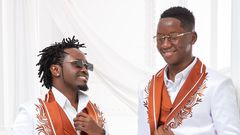 Morgan Bahati with his dad Kevin Bahati