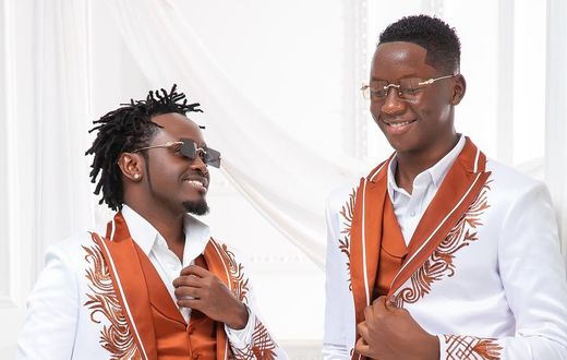 Morgan Bahati with his dad Kevin Bahati