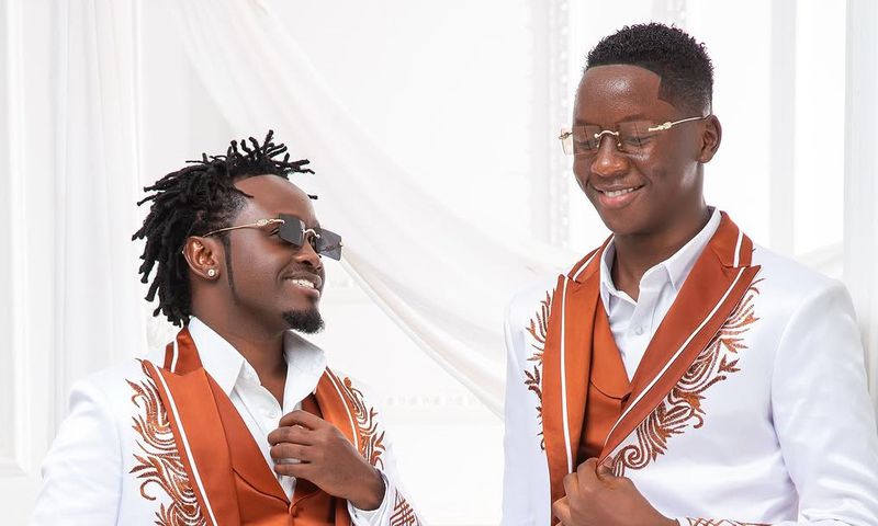 Morgan Bahati with his dad Kevin Bahati