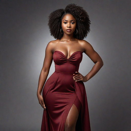 An AI-generated image of a lady with a Pear body type