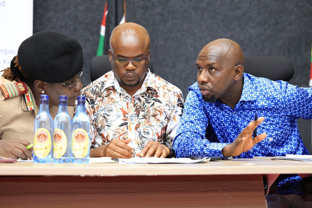 Interior CS Kipchumba Murkomen during a tour of Mombasa
