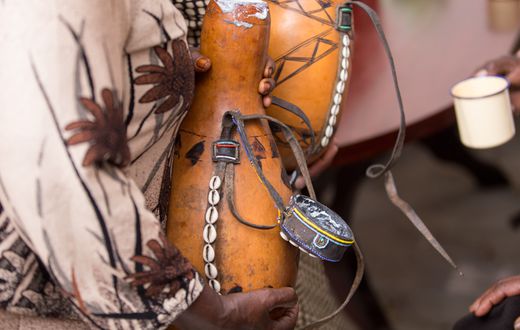 Mursik being served in a wedding ceremony