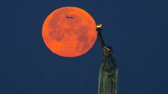 A file image of the full Strawberry Moon that was visible last year on June 4 gracing the sky as seen from New York (Courtesy)