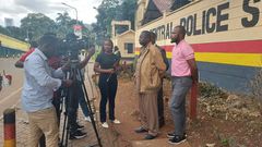 Albert Ojwang's father addressing the press outside Central Police Station where the deceased was held prior to his death