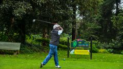 Golfer Ken Mutuiri in action during the 2025 NCBA Golf Series at Sigona Golf Club