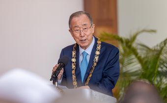 Former United Nations Secretary-General Ban Ki-moon at State House, Nairobi on July 8, 2025
