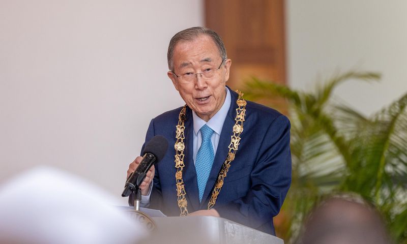 Former United Nations Secretary-General Ban Ki-moon at State House, Nairobi on July 8, 2025